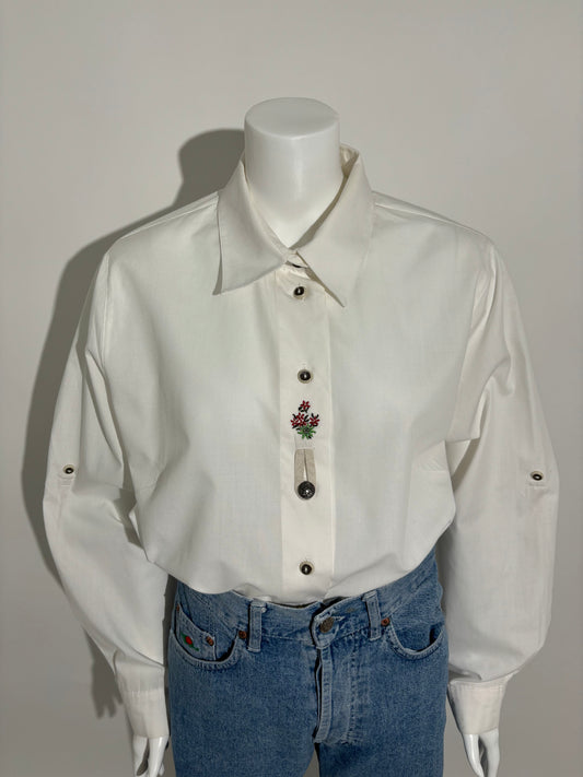 Embroidered Blossom 90s Elegance Košulja HELM:VNTG