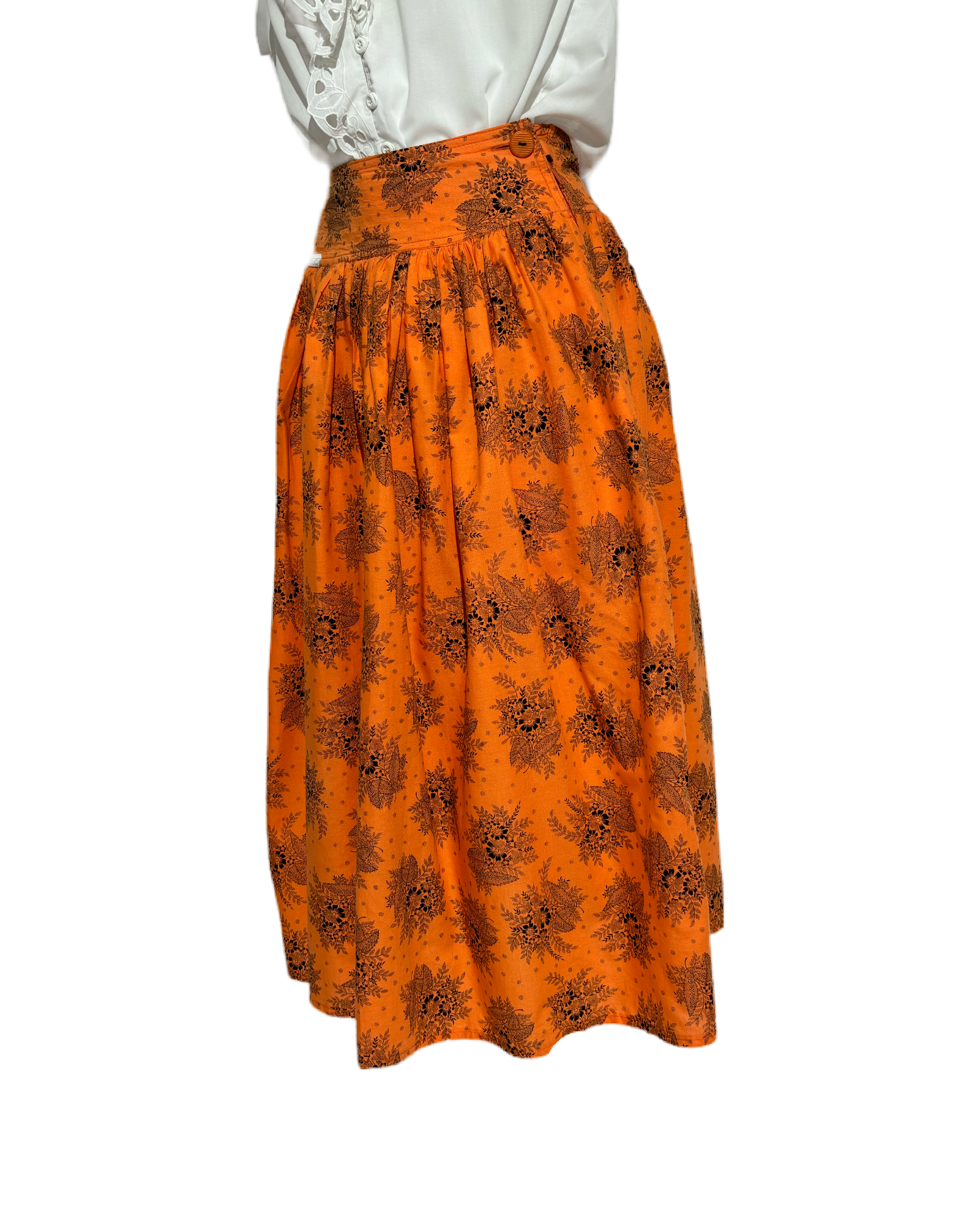 Floral Dreams 70s Romantic Suknja HELM:VNTG