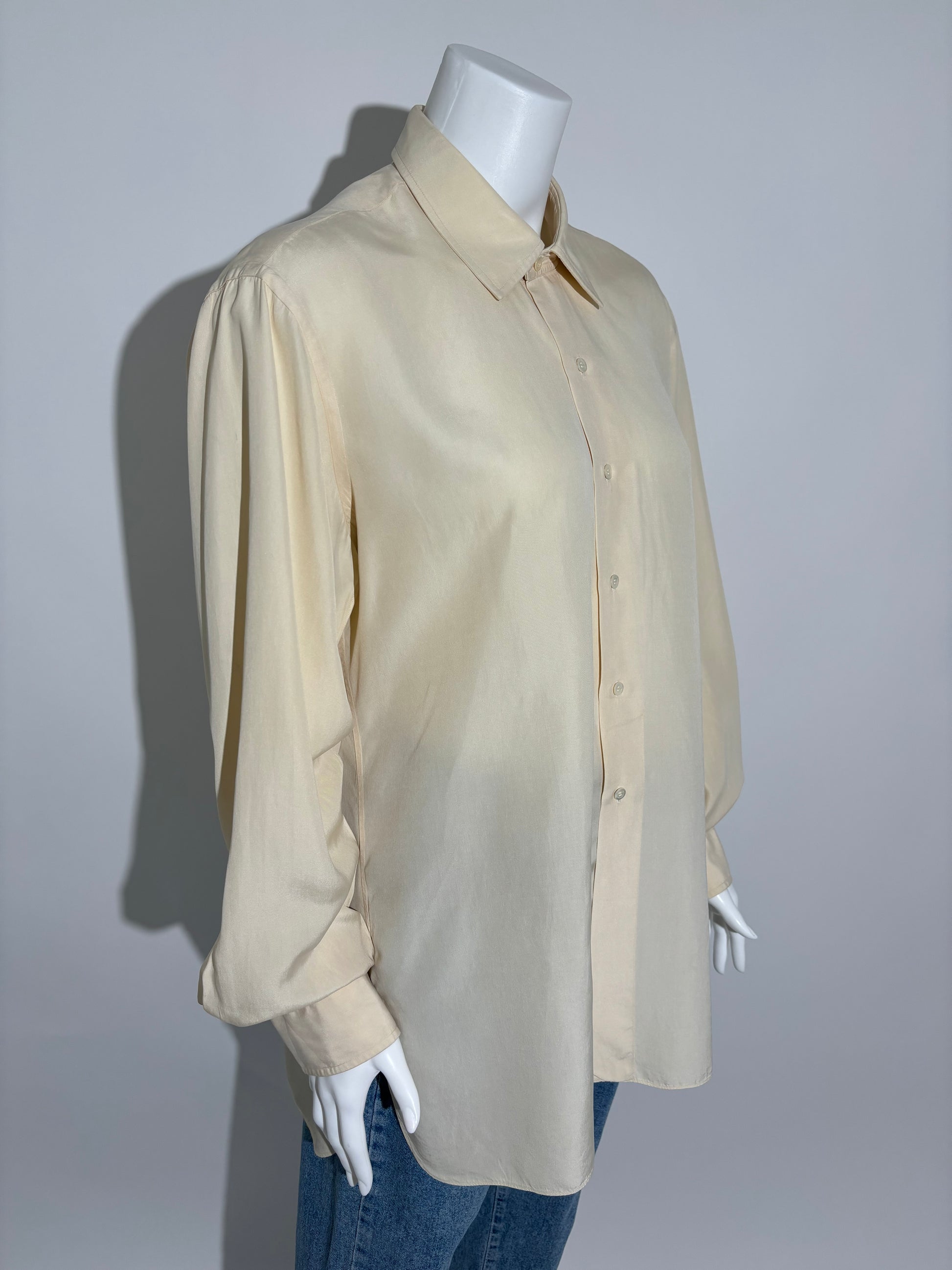 Champagne Glow 80s Elegant Košulja HELM:VNTG