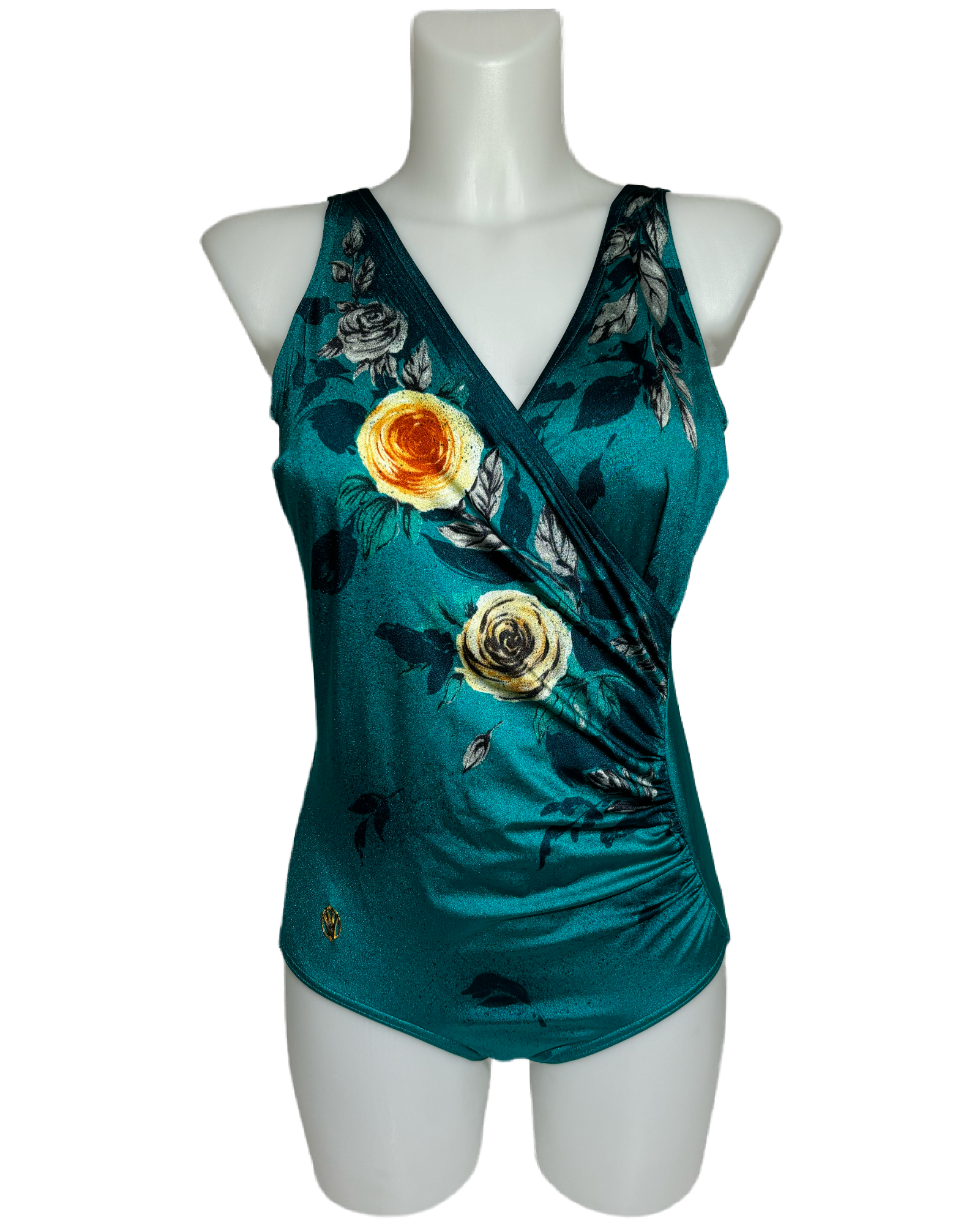 Golden Roses 80s Floral Jednodelni Kupaći HELM:VNTG