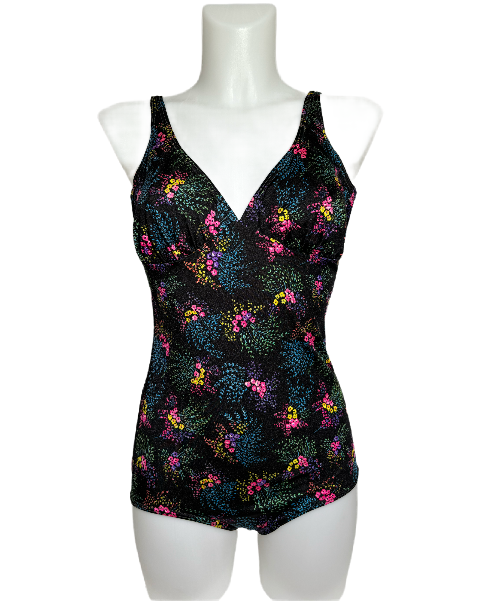 Night Garden 80s Floral Jednodelni Kupaći HELM:VNTG