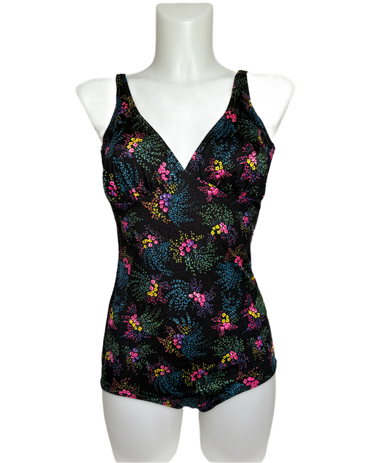 Night Garden 80s Floral Jednodelni Kupaći HELM:VNTG