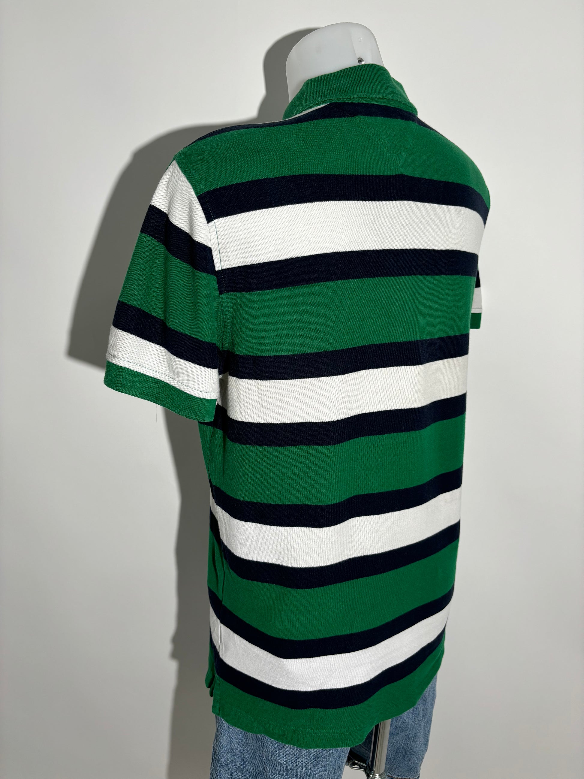 Tommy Hilfiger Green Striped Classic Polo Majica Tommy Hilfiger