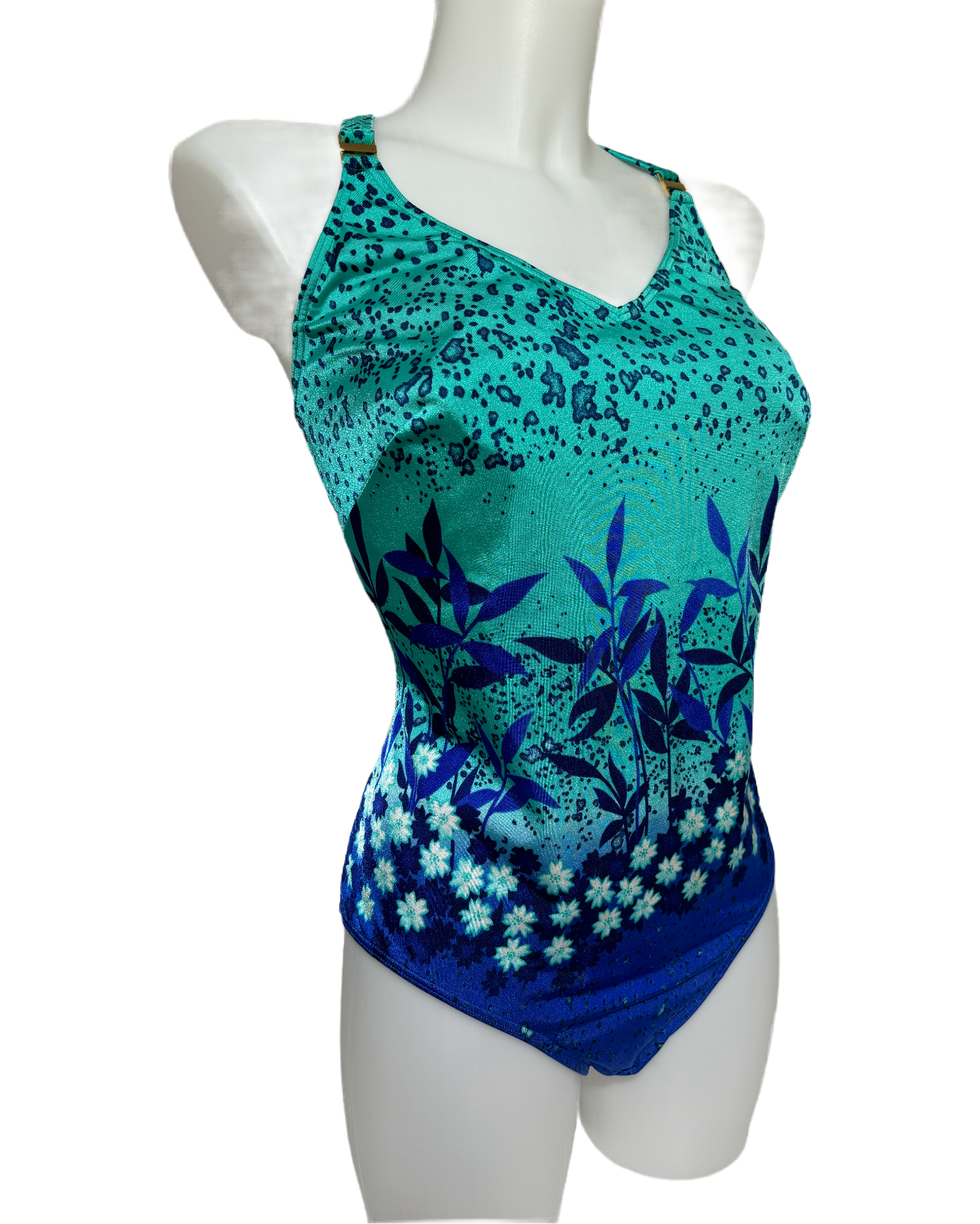 Jungle Vibes 80s Floral Jednodelni Kupaći HELM:VNTG