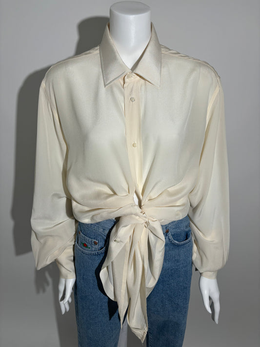 Ivory Silk 80s Classic Košulja HELM:VNTG