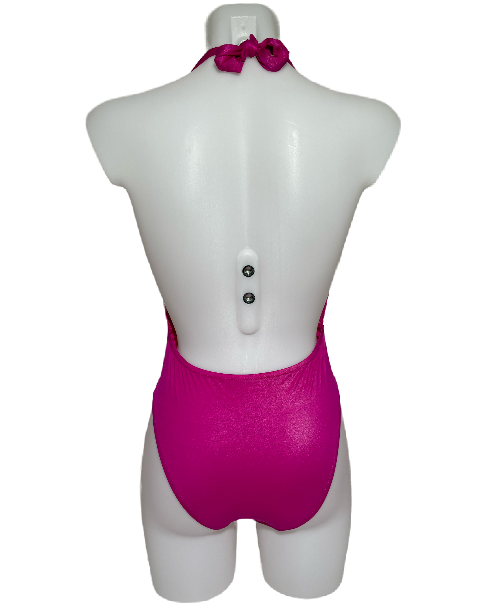 Hot Pink Elegance 80s Jednodelni Kupaći HELM:VNTG