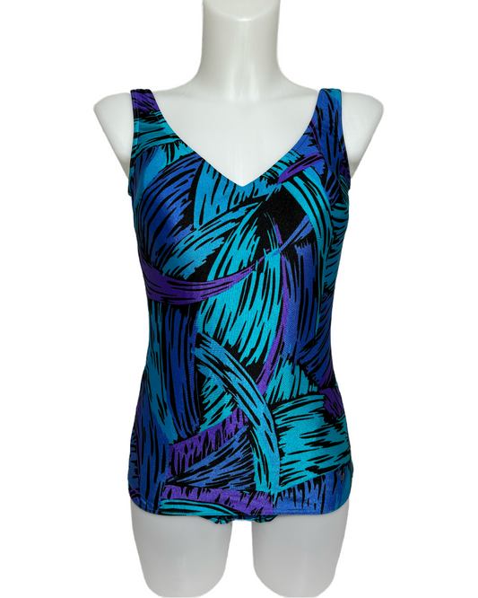 Groovy Sunburst 70s Pattern Jednodelni Kupaći HELM:VNTG