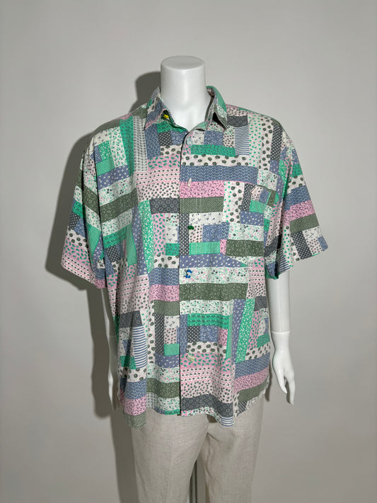 Abstract Pattern Green 80s Košulja HELM:VNTG