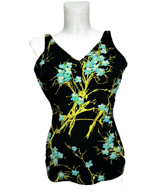 Blossom Radiance 80s Floral Jednodelni Kupaći HELM:VNTG