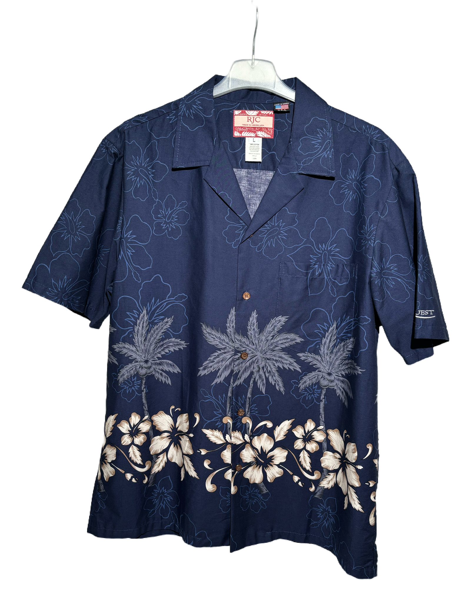 Midnight Palm Beach 90s Hawaiian Košulja HELM:VNTG