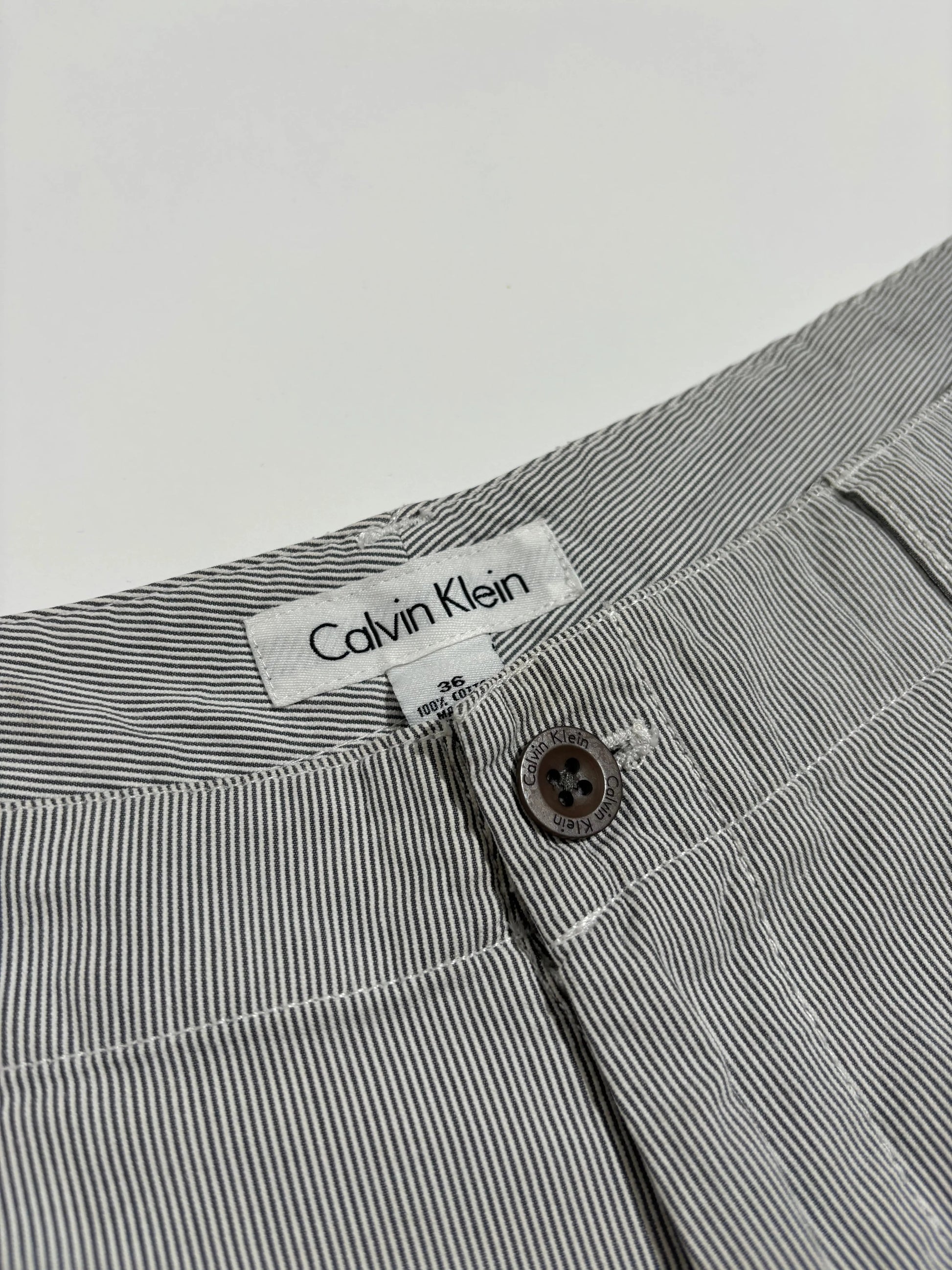 Calvin Klein Grey Striped Classic Bermude Calvin Klein
