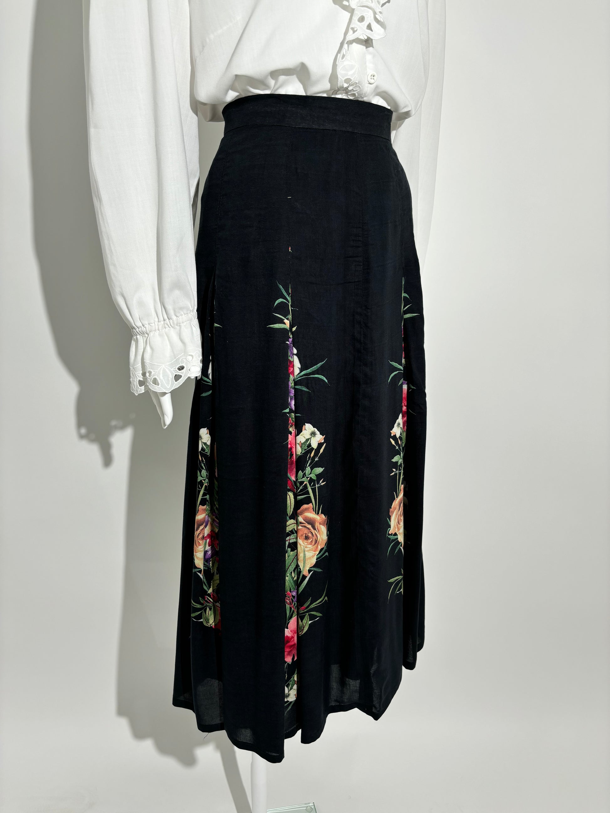 Floral Panel 80s Suknja HELM:VNTG