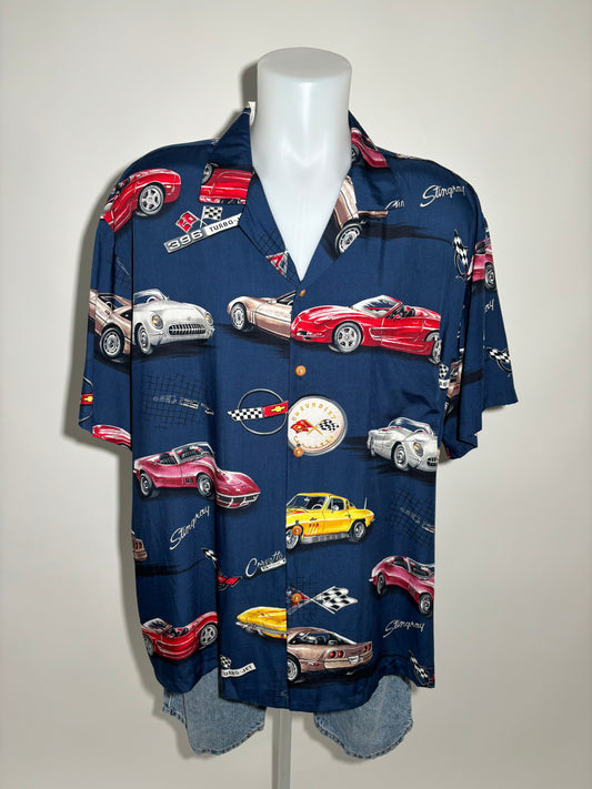 Chervolet Drive 90s Car Print Hawaiian Košulja HELM:VNTG