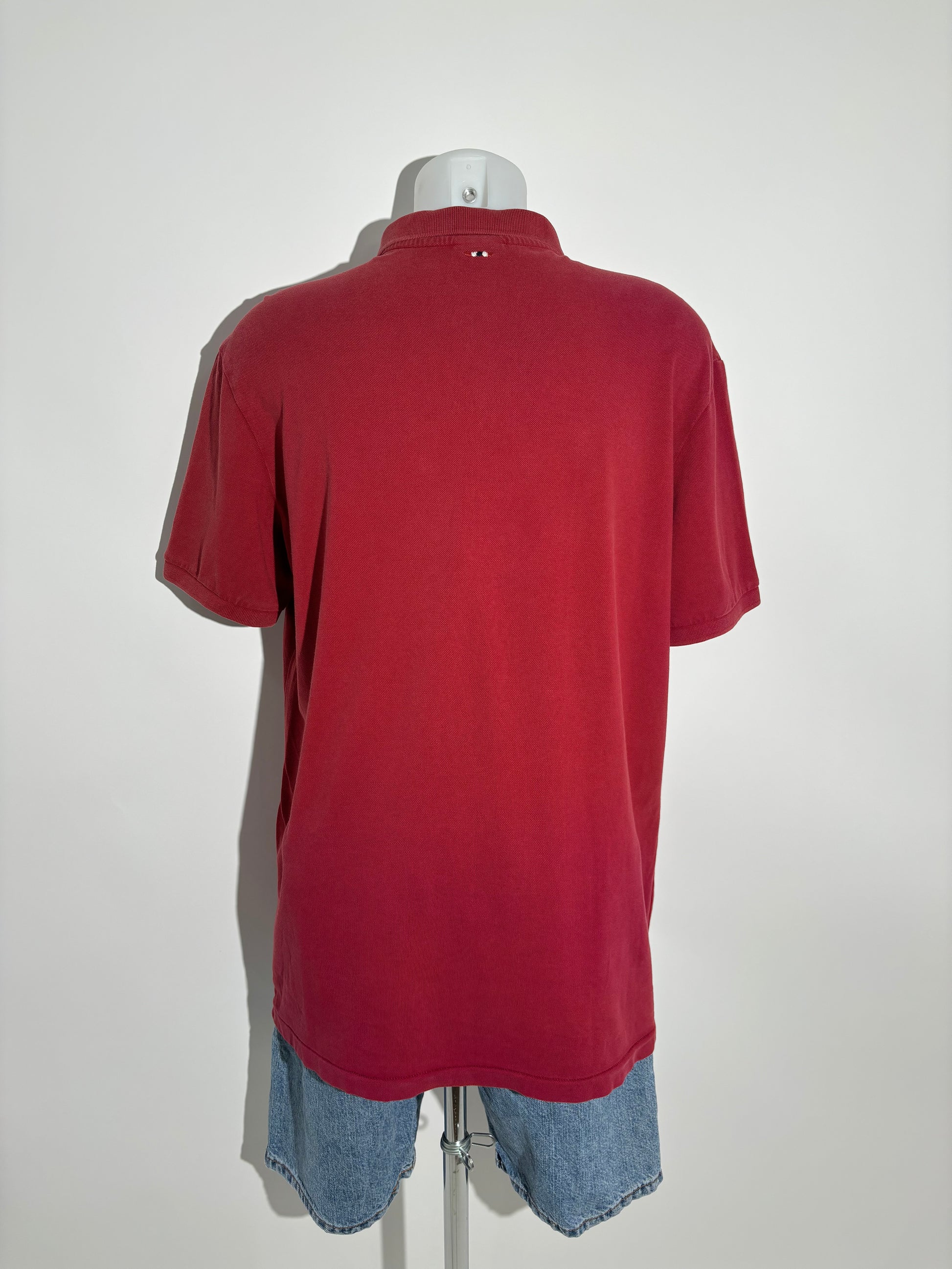 Napapijiri Geographic Burgundy Classic Polo Majica Napapijiri