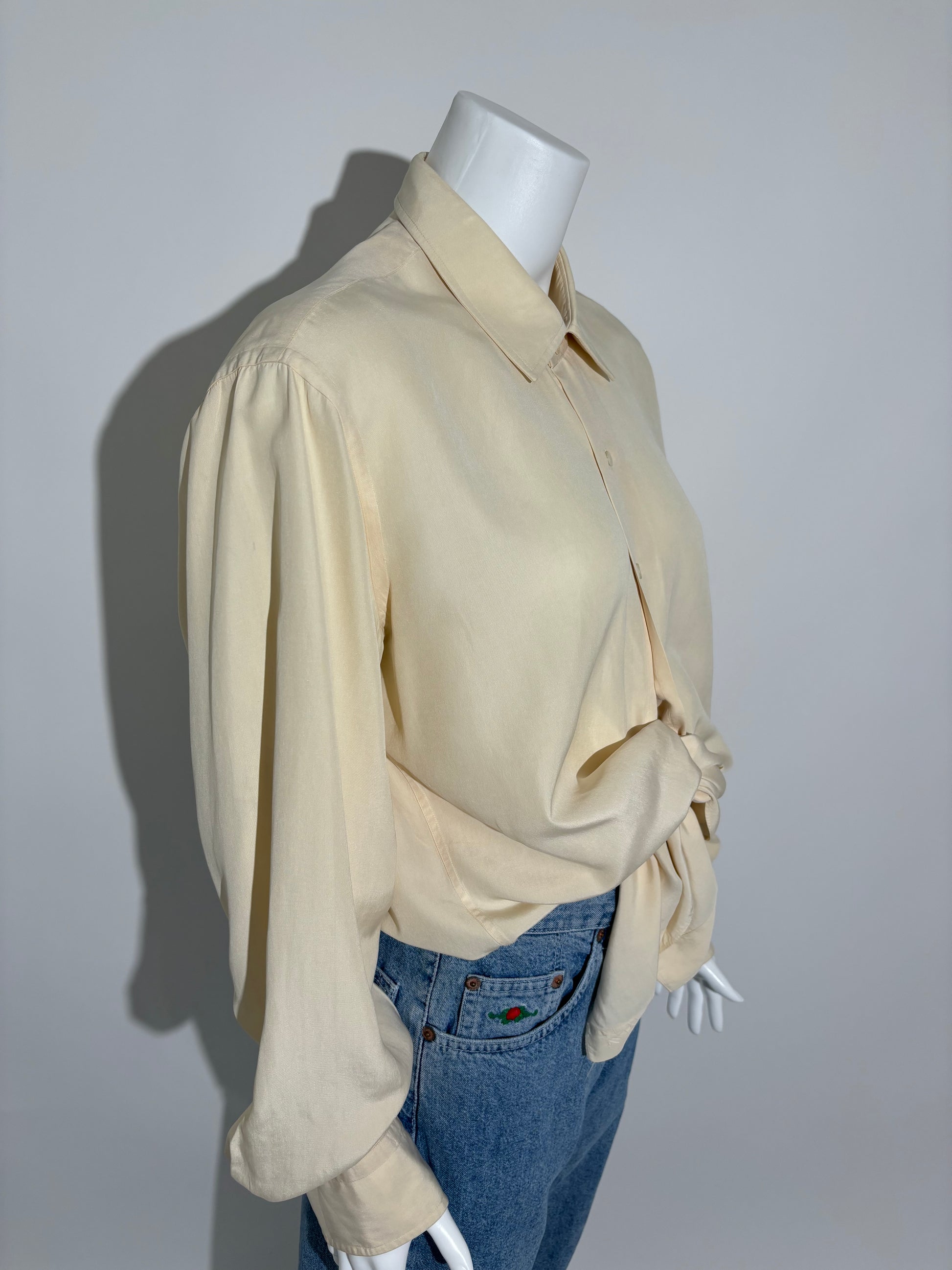 Champagne Glow 80s Elegant Košulja HELM:VNTG