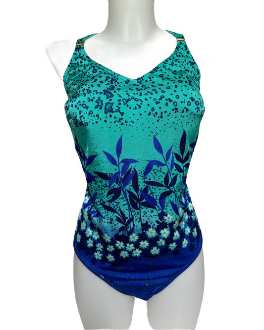 Jungle Vibes 80s Floral Jednodelni Kupaći HELM:VNTG