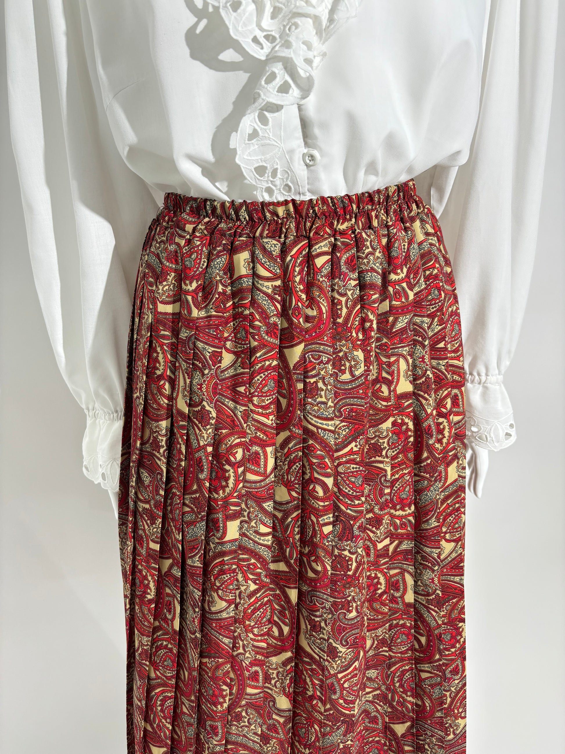 70s Bohemian Paisley Suknja HELM:VNTG