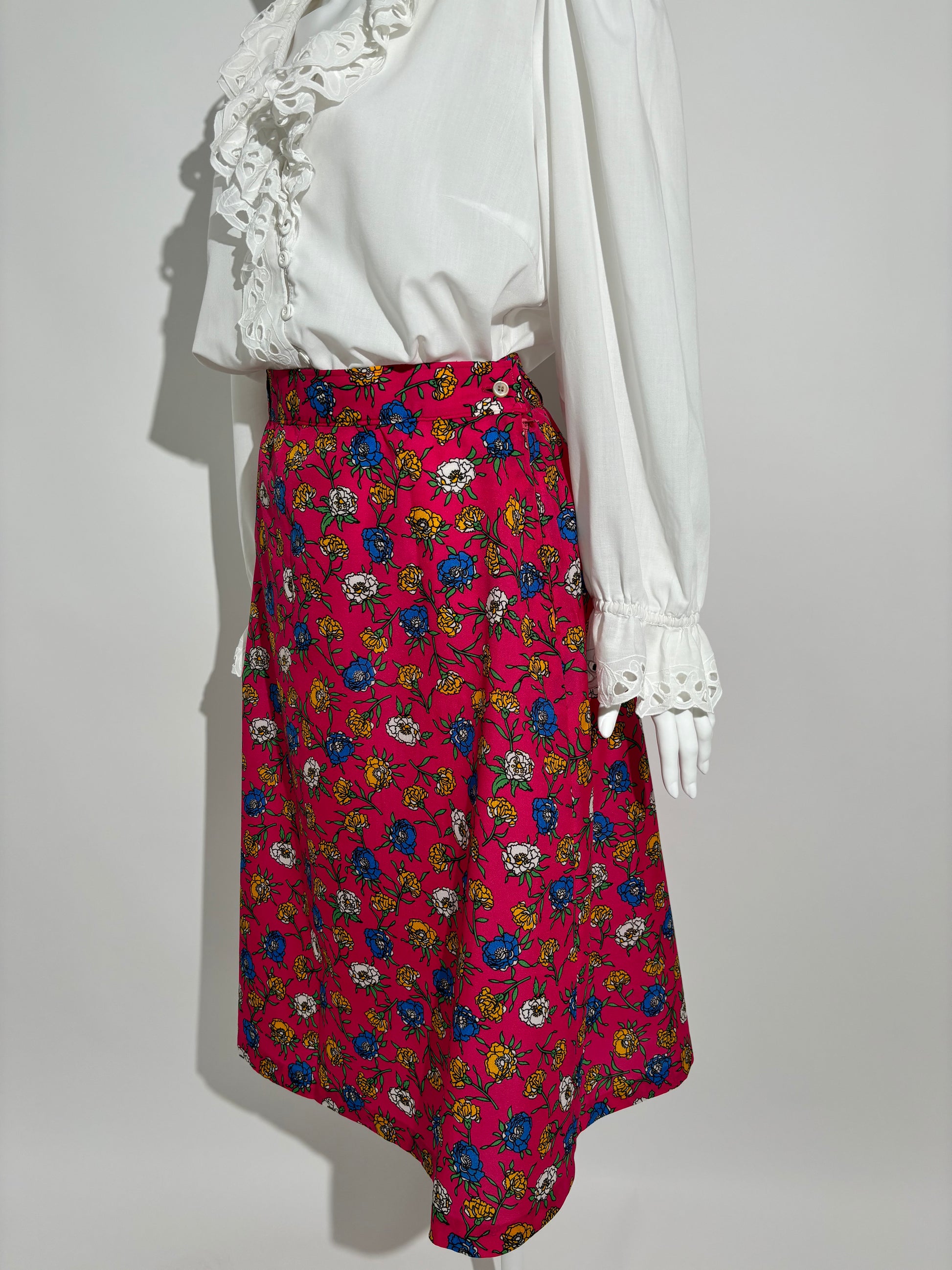 Floral Pink 90s Suknja HELM:VNTG